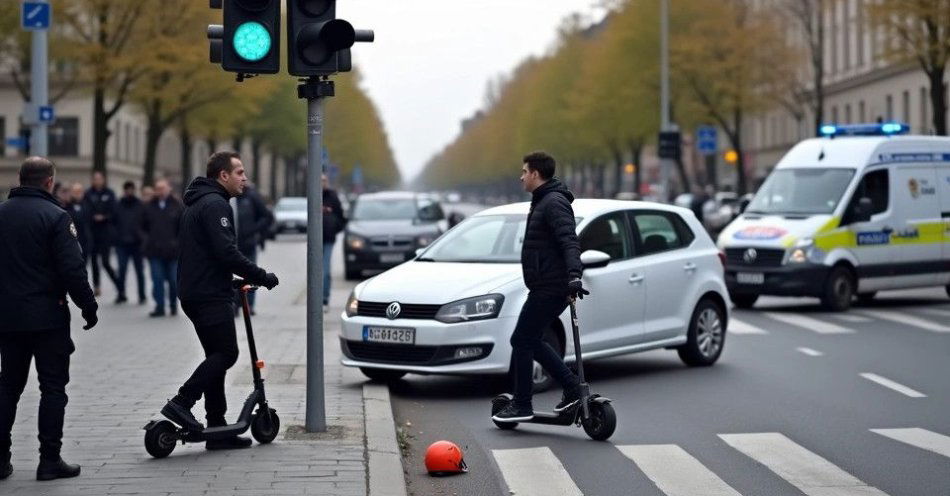 zdjęcie: Nastolatek wjechał na czerwonym na hulajnodze i uderzył w auto / TM/ przykładowa ilustracja