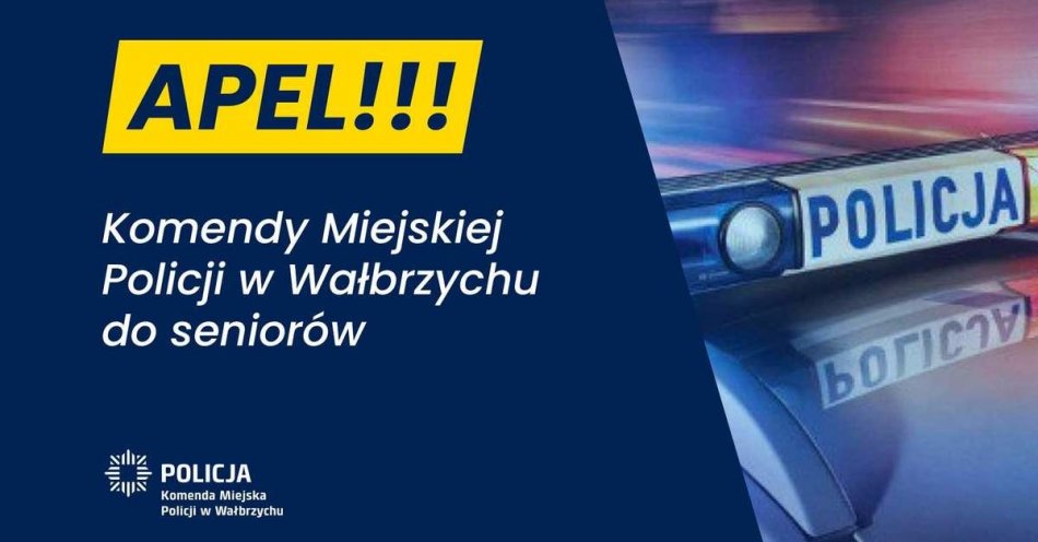 zdjęcie: Wczoraj 92-latka straciła 20 tysięcy złotych. Masz w rodzinie osobę starszą! Poinformuj ją o takim działaniu oszustów / fot. KMP w Wałbrzychu