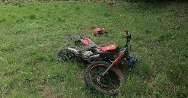 Wypadek z udziałem  motorowerzysty