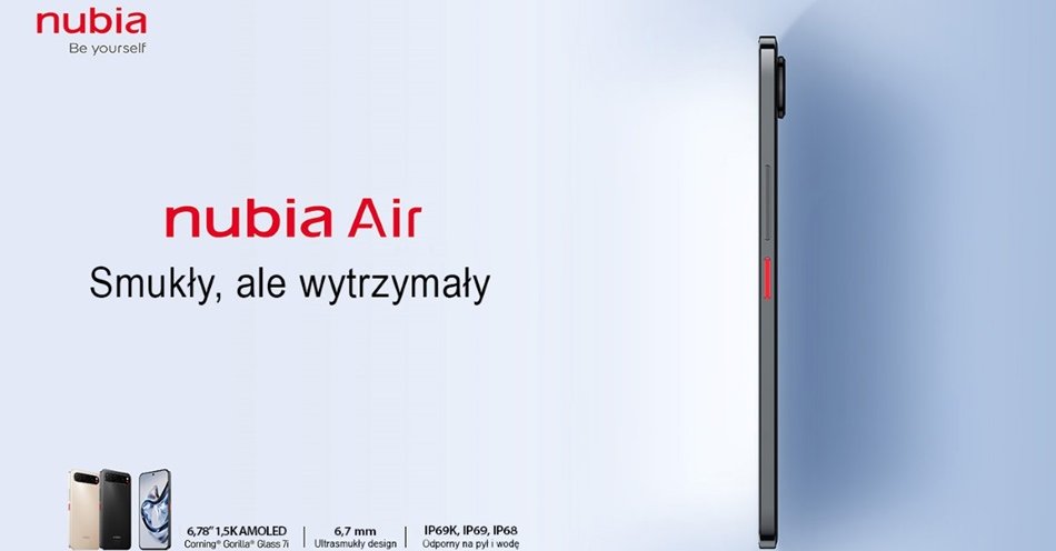 zdjęcie: Nubia Air - ultrasmukły smartfon z 3-letnią gwarancją i do 200 zł na start / fot. nadesłane