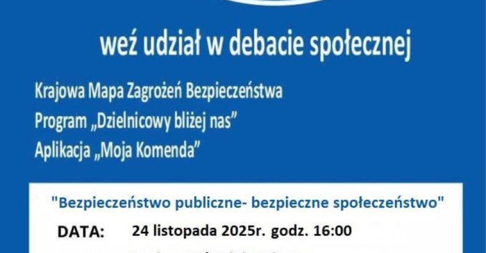 zdjęcie: Debata o bezpieczeństwie w Iłowie 24 listopada / fot. KPP w Sochaczewie