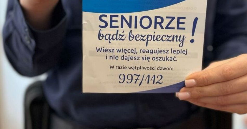 zdjęcie: Czujność seniorów uratowała oszczędności przed oszustami / fot. KPP Głubczyce