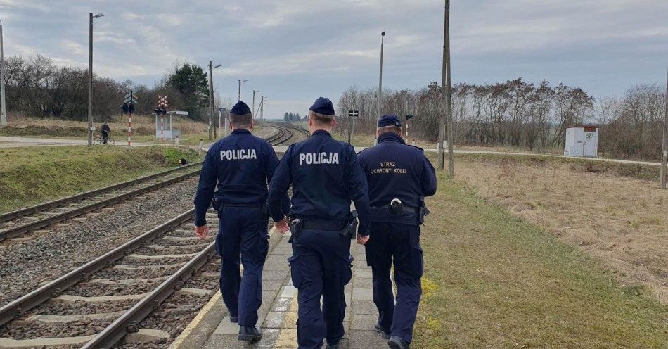 zdjęcie: Akcja 24 Blue Rad - policjanci działali wspólnie ze strażnikami kolei / fot. KPP w Łosicach