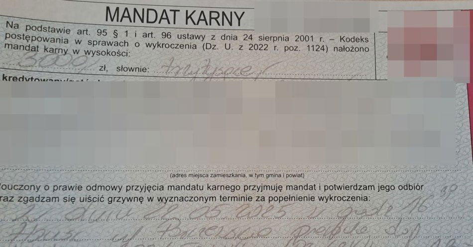 zdjęcie: Drogowa recydywistka ukarana wysokim mandatem / fot. KPP Włodawa