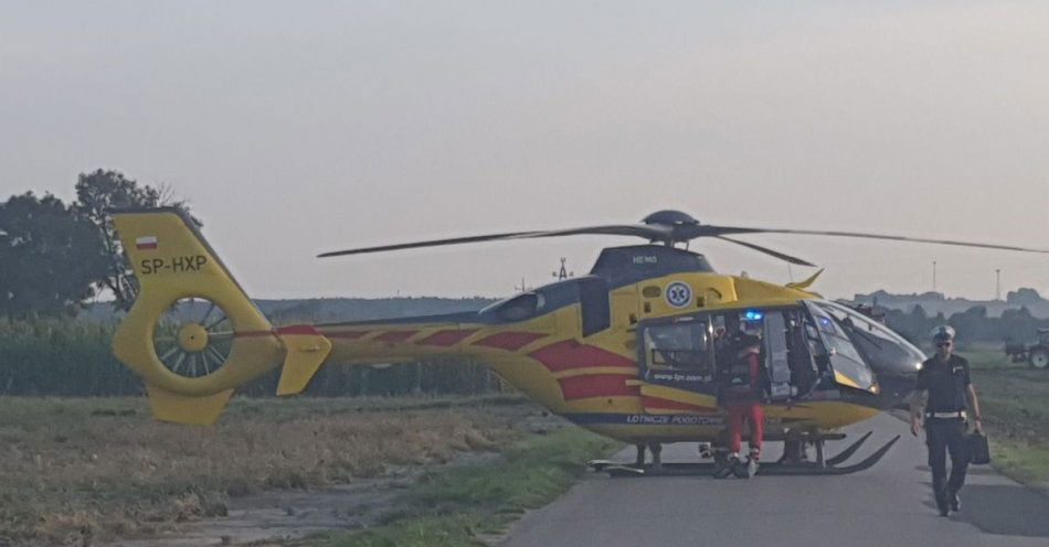 zdjęcie: Wypadek z udziałem motocyklisty / fot. KPP Busko-Zdrój