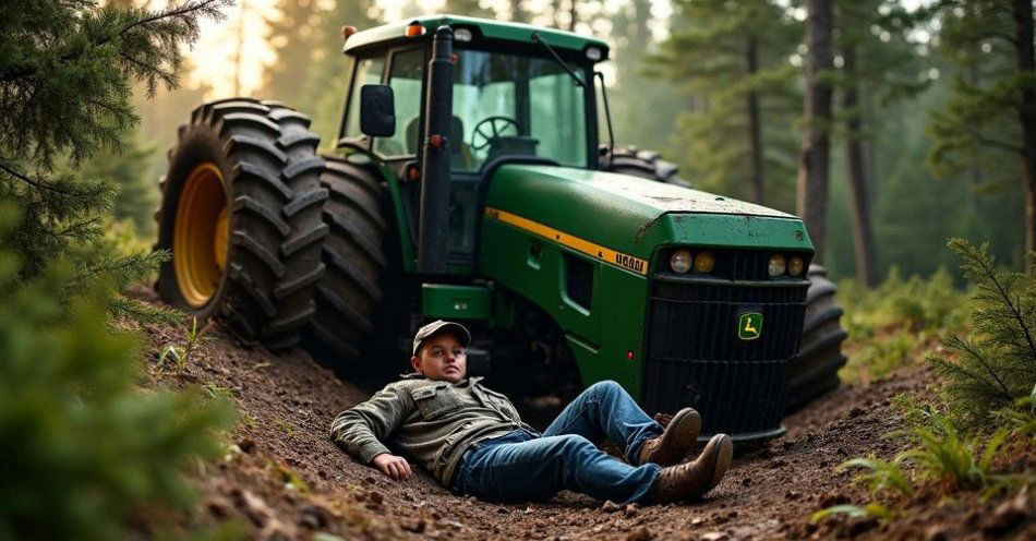 zdjęcie: Wypadek w Czermnej: ciągnik przewrócił się, 10-latek ciężko ranny / TM/ przykładowa ilustracja