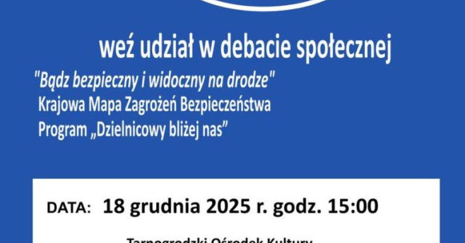 zdjęcie: Tarnogród: debata o bezpieczeństwie na drodze / fot. KPP Biłgoraj