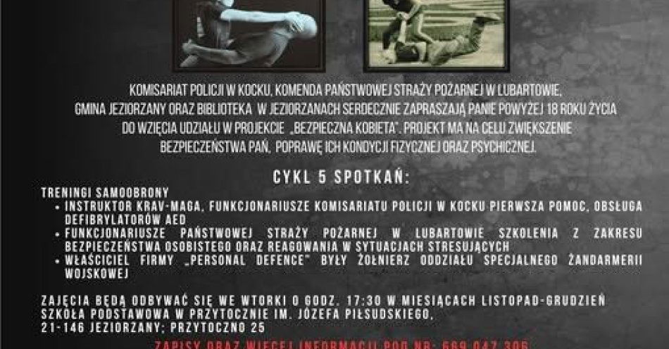 zdjęcie: Bezpłatne warsztaty samoobrony dla kobiet w Przytocznie / fot. KPP Lubartów