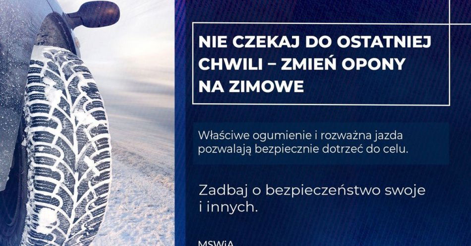 zdjęcie: Zmień opony na zimowe / fot. KMP w Zakopanem