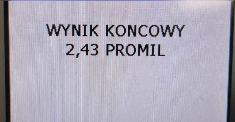 zdjęcie: Zatrzymany kierowca miał w organizmie ponad 2,4 promila alkoholu - teraz grozi mu konfiskata samochodu, którym kierował / fot. KPP w Miliczu