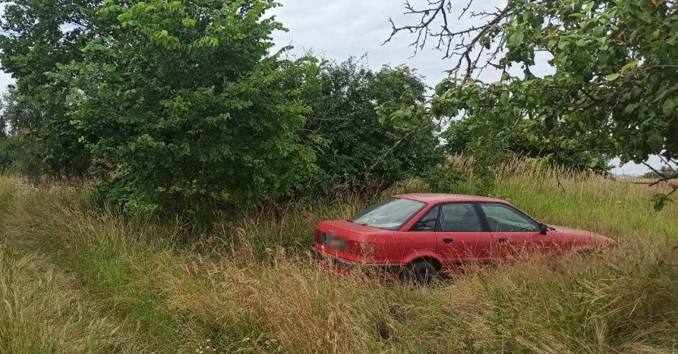 zdjęcie: Schował w krzakach auto byłej żony / fot. KPP Parczew