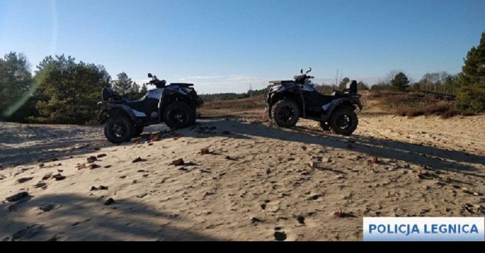 zdjęcie: Pamiętajmy jazda motocyklem i quadem po lesie jest zabroniona! / fot. KMP w Legnicy