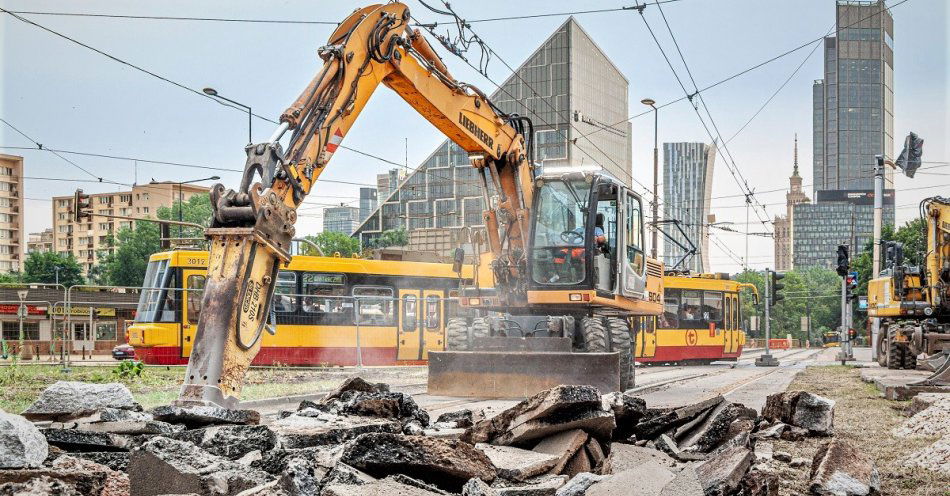 zdjęcie: Tramwajowe remonty na pl. Zawiszy i ul. Stawki / fot. nadesłane