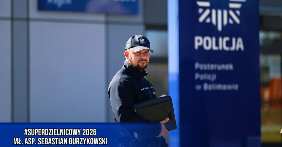 zdjęcie: Młodszy aspirant Sebastian Burzykowski nominowany w plebiscycie / fot. KMP w Skierniewicach