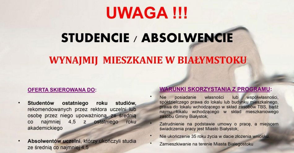 zdjęcie: Zmiany w programie Mieszkanie dla absolwenta / fot. nadesłane