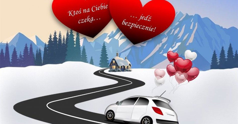 zdjęcie: Jedź bezpiecznie… twoja walentynka czeka! / fot. KPP Pleszew