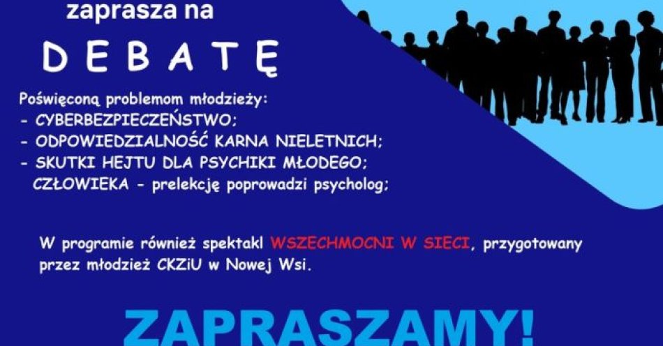 zdjęcie: Debata o hejcie i cyberbezpieczeństwie dla uczniów w Grójcu / fot. KPP w Grójcu