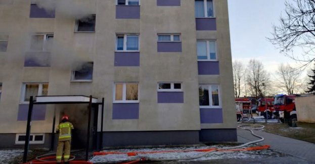Pożar w piwnicy bloku wielorodzinnego