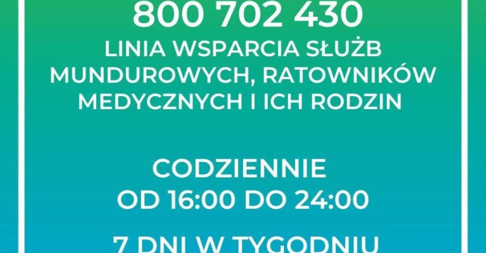 zdjęcie: Linia wsparcia psychologicznego służb mundurowych - anonimowy i bezpłatny telefon 800 702 430 / fot. KPP w Szczecinku
