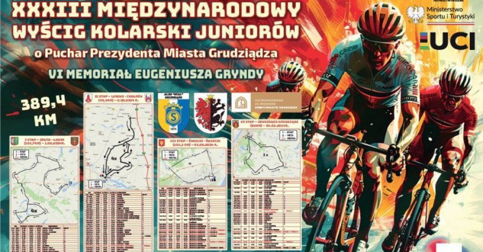 zdjęcie: XXXIII Międzynarodowy Wyścig Kolarski Juniorów / fot. UM Grudziądz