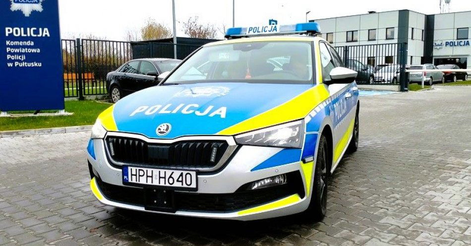zdjęcie: Radiowóz w nowych barwach trafił do pułtuskich policjantów / fot. KPP w Pułtusku
