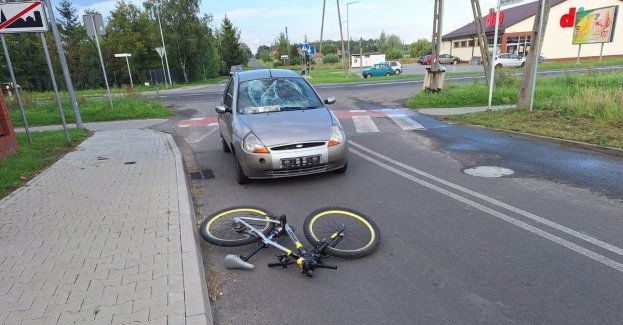 Adamowo - Potrącenie rowerzysty