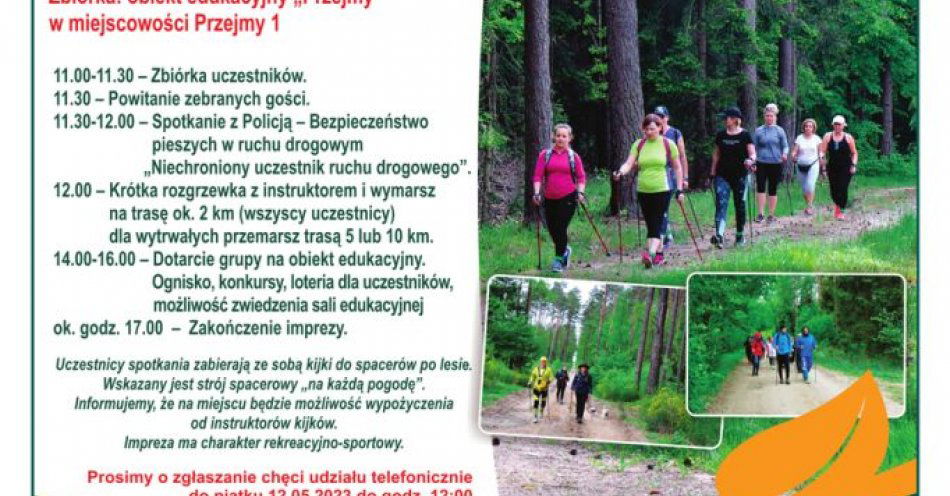 zdjęcie: Majowy Nordic Walking / fot. KPP w Przasnyszu