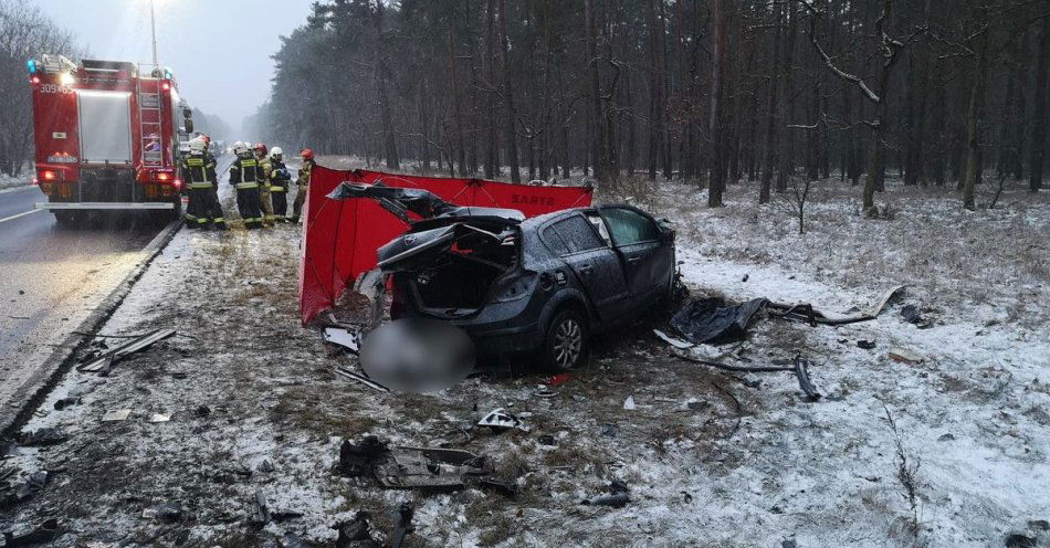 zdjęcie: Policjanci wyjaśniają okoliczności śmiertelnego wypadku / fot. KWP w Bydgoszczy