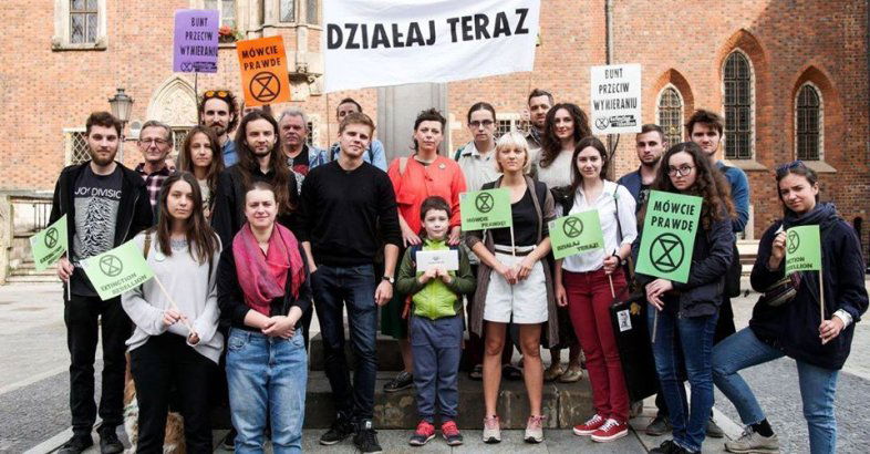 zdjęcie: Otwarty piknik klimatyczny Extinction Rebellion na Tamce / fot. nadesłane