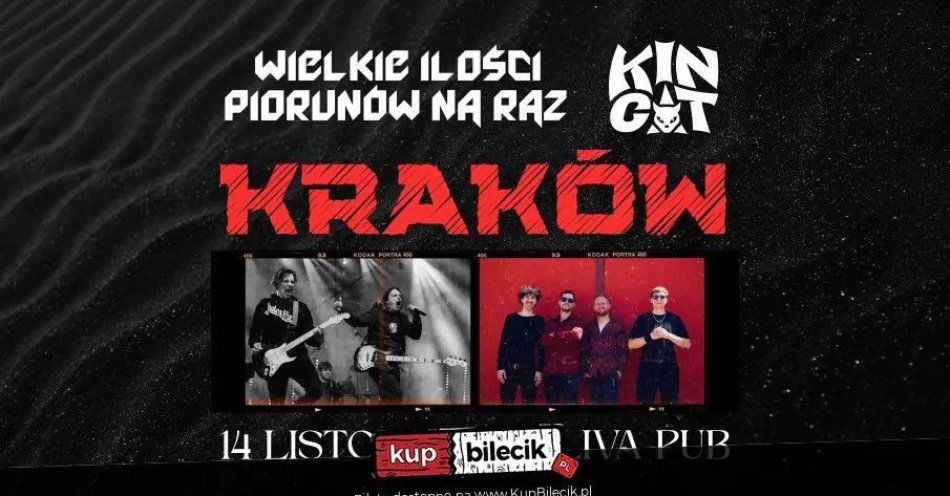 zdjęcie: WIELKIE ILOŚCI PIORUNÓW NA RAZ + KIN CAT + TBA // Kraków OLIWA PUB // 14.11.2025 / kupbilecik24.pl / WIELKIE ILOŚCI PIORUNÓW NA RAZ + KIN CAT + TBA // Kraków OLIWA PUB // 14.11.2025