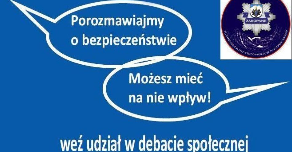 zdjęcie: Debata o bezpieczeństwie w miejscach publicznych w Zakopanem / fot. KMP w Zakopanem