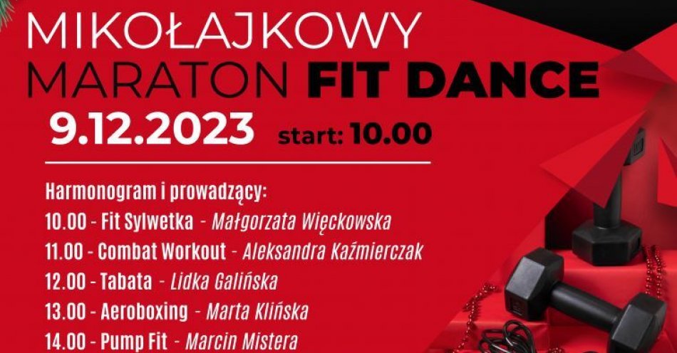 zdjęcie: Mikołajkowy Maraton FIT DANCE / fot. nadesłane