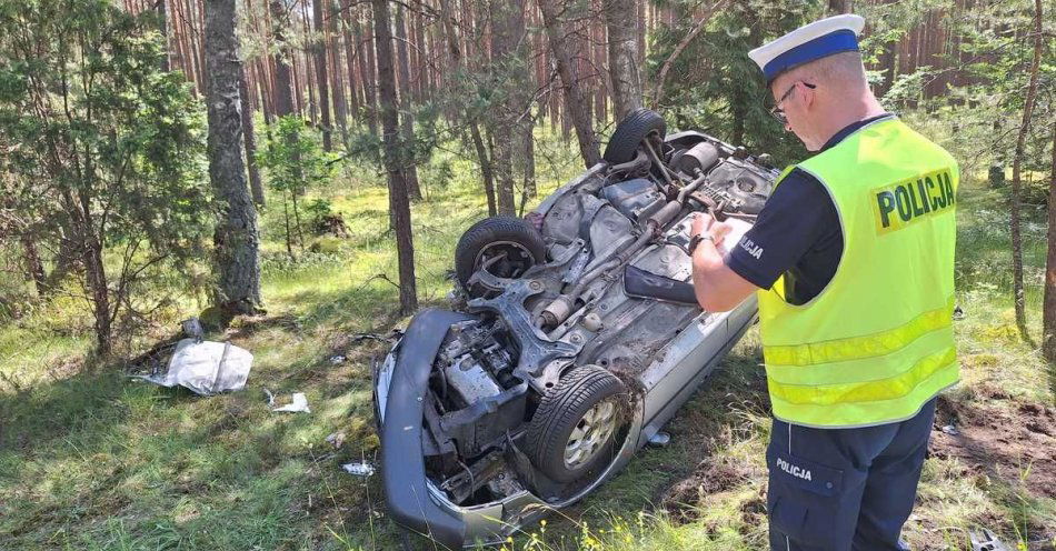 zdjęcie: Zderzenie trzech samochodów w pobliżu Lipusza / fot. KPP w Kościerzynie