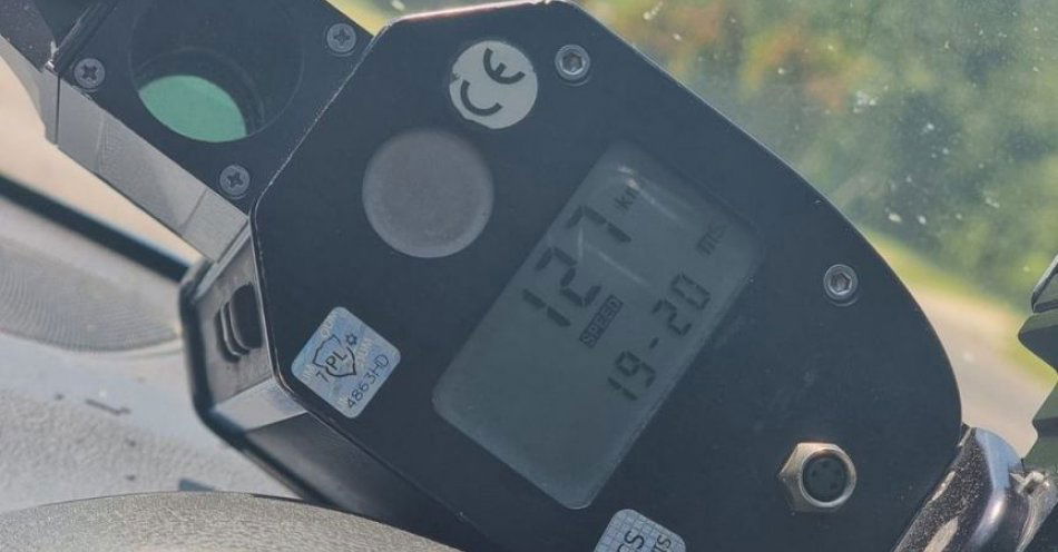 zdjęcie: Jechał 127 km/h w obszarze zabudowanym / fot. KPP Tomaszów Lubelski