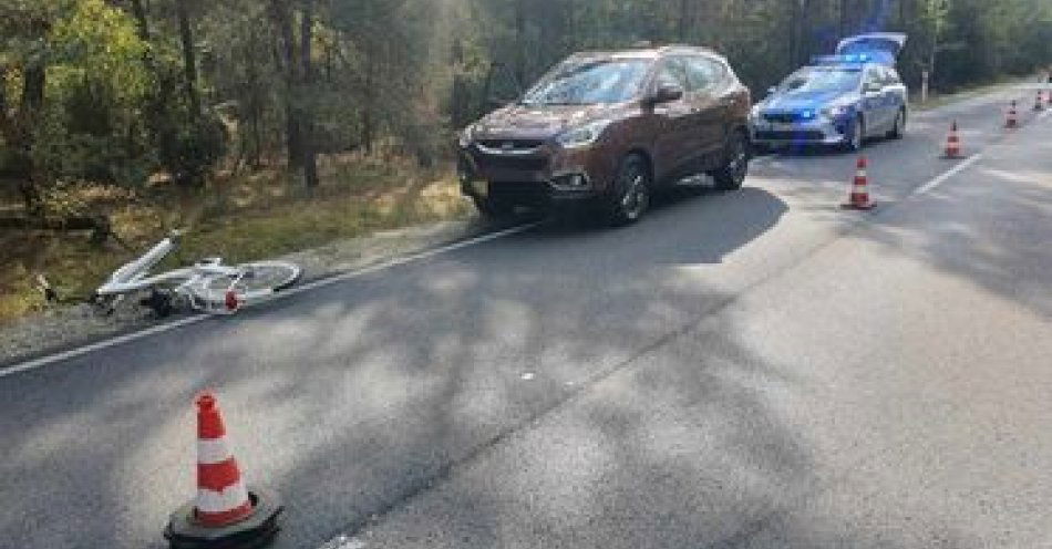 zdjęcie: Potrącenie rowerzysty / fot. KPP w Białobrzegach