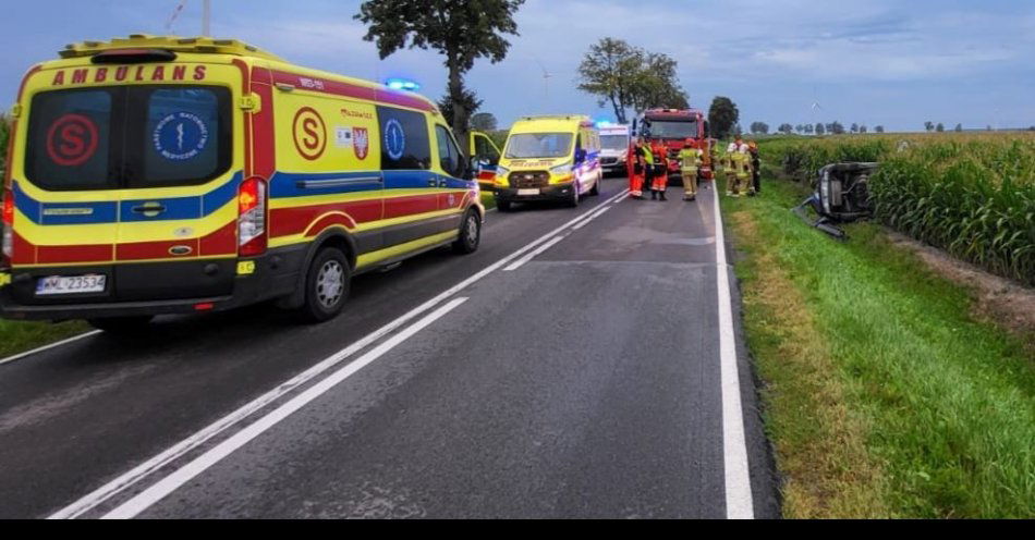 zdjęcie: Wypadek pod Kuczborkiem / fot. KPP w Żuromienie