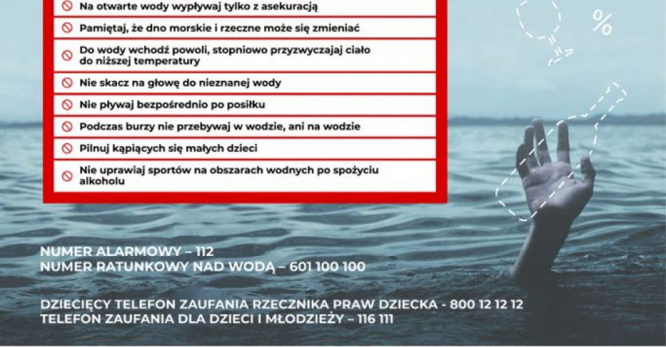 zdjęcie: MYŚL TRZEŹWO NAD WODĄ / fot. KPP w Ciechanowie