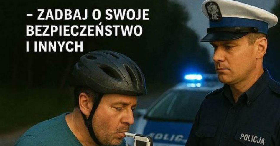 zdjęcie: Nietrzeźwy rowerzysta zatrzymany przez patrol policji w Ryczywole - przypomnienie o konsekwencjach i zasadach bezpieczeństwa / fot. KPP Oborniki