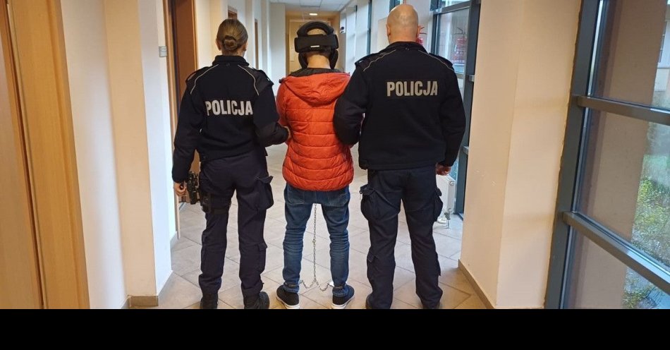 zdjęcie: 41 letni mieszkaniec aresztowany po ataku w Tomaszowie Maz. / fot. KPP w Tomaszowie Mazowieckim