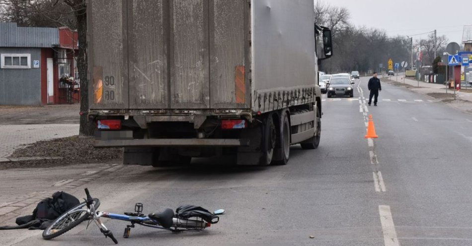 zdjęcie: Wypadek  z udziałem rowerzysty w Biłgoraju / fot. KPP Biłgoraj