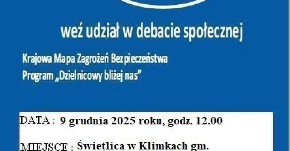 zdjęcie: Debata o bezpieczeństwie seniorów w Klimkach / fot. KPP Łuków
