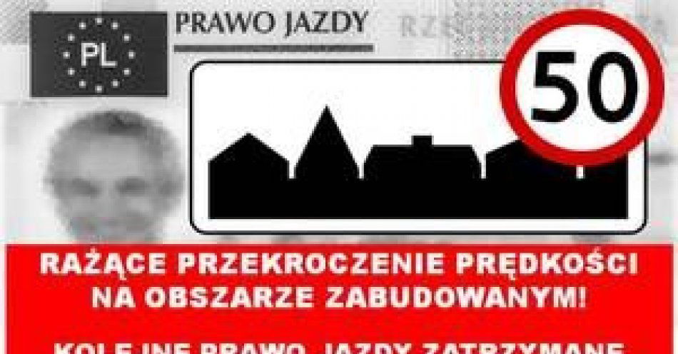 zdjęcie: Za jazdę z prędkością powyżej 100km/h przez obszar zabudowany stracili na 3 miesiące prawo jazdy / fot. KPP w Ostrowi Mazowieckiej