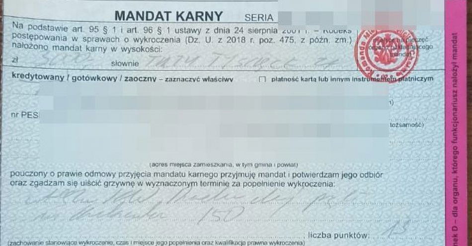 zdjęcie: Brawura zakończona wysokimi mandatami / fot. KMP Chełm