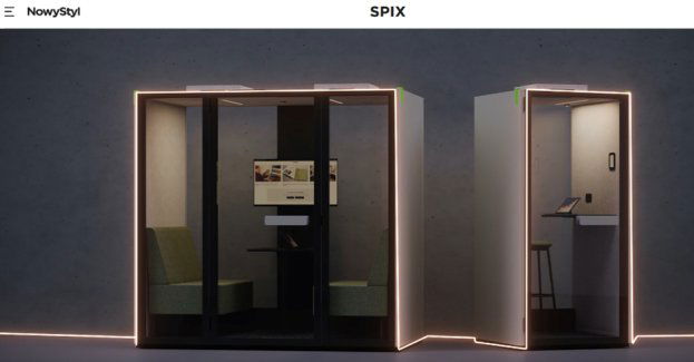 SPIX by Nowy Styl - innowacyjna budka do rozmów. Komfort akustyczny, oświetlenie LED i system wentylacji
