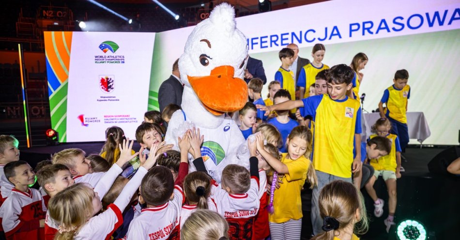 zdjęcie: Goosia maskotką lekkoatletycznych halowych mistrzostw świata. Symbol Kujaw i Pomorza będzie ozdobą mistrzostw! / fot. nadesłane