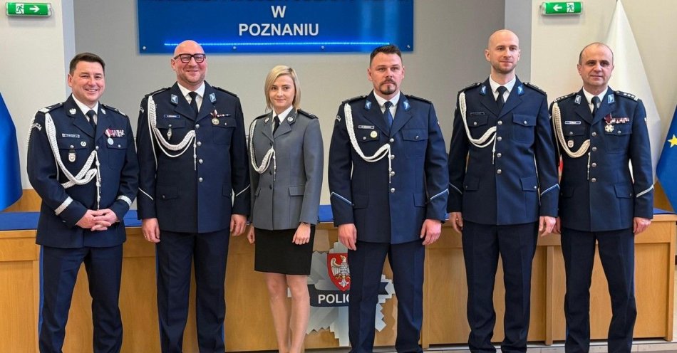 zdjęcie: Uroczyste awanse policjantów z Nowego Tomyśla w Poznaniu / fot. KPP Nowy Tomyśl