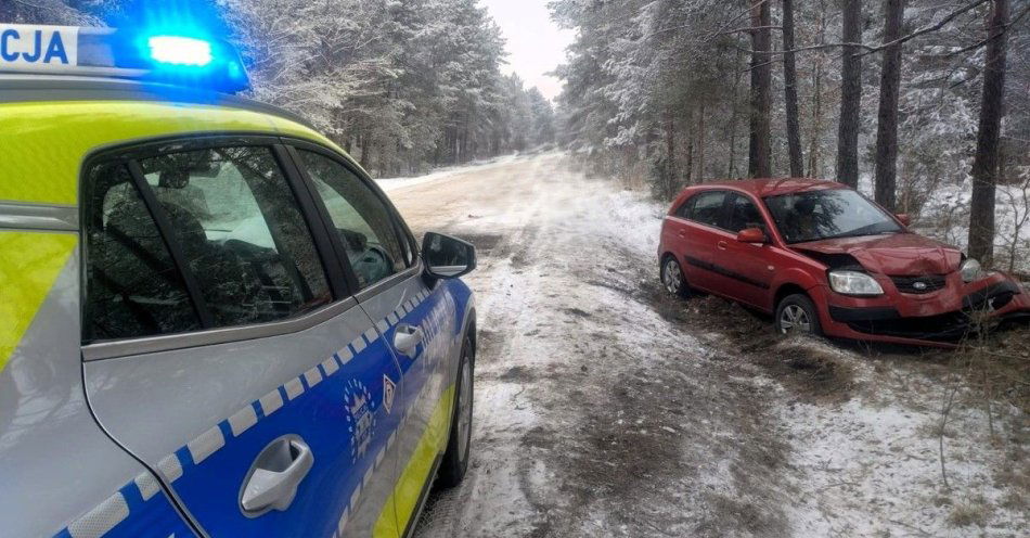 zdjęcie: Uwaga! Niekorzystne warunki atmosferyczne! / fot. KPP w Łasku