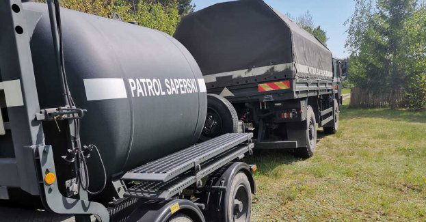 Pocisk artyleryjski odkopany podczas prac przygotowawczych przy domku letniskowym