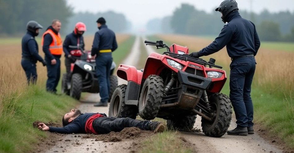 zdjęcie: Quad przewrócił się na drodze gruntowej między Runowem a Bugami / TM/ przykładowa ilustracja