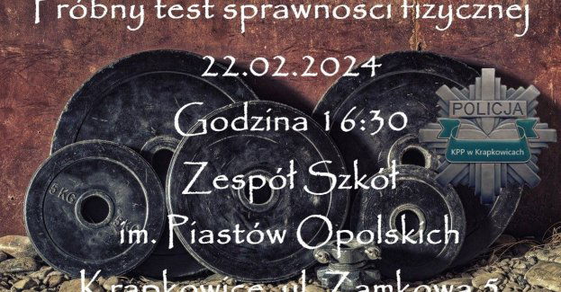 Próbny test sprawności do Policji
